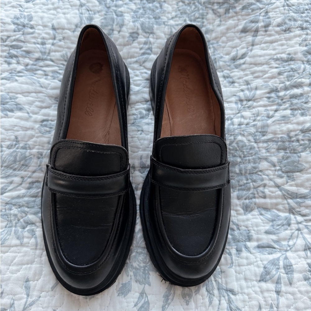 Madewell Black Leather Loafers